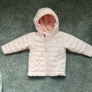 Baby girl Pink Northface reversible coat